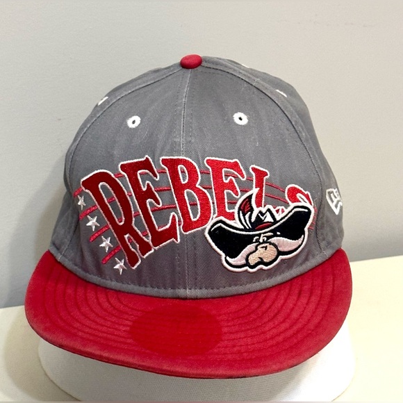 New Era Other - Vtg New Era 9fifty NCAA UNLV Las Vegas REBELS Snap Back Flat Brim Hat OSFM